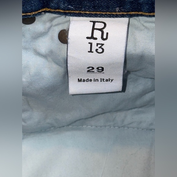 R13 ALICE SLIM STRAIGHT LEG JEANS IN AMBER BLUE - Picture 6 of 10